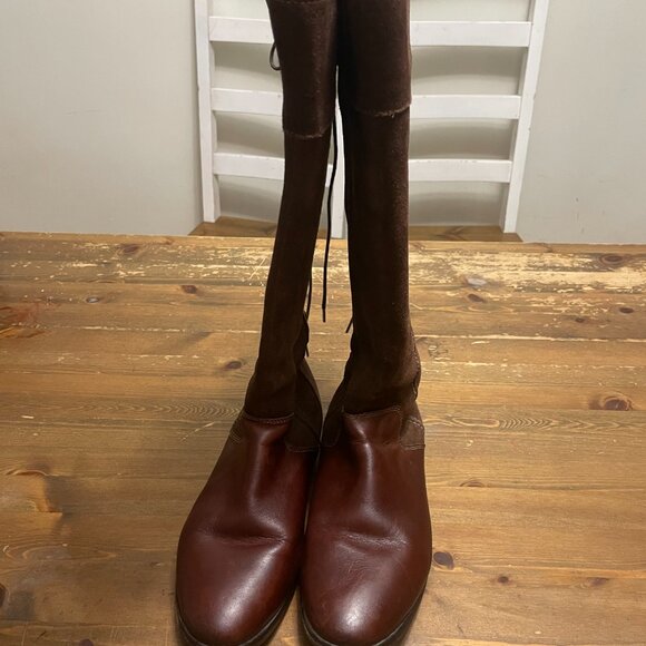 1958 Hush Puppies Genuine Leather and Suede Style Lace Up Boot Women's Size 6.5 - Picture 4 of 13